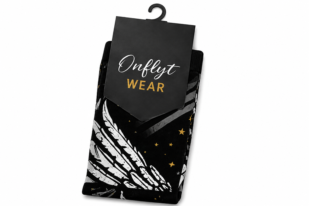 ONFLYT Wear Runway & Clouds Aviation Socks