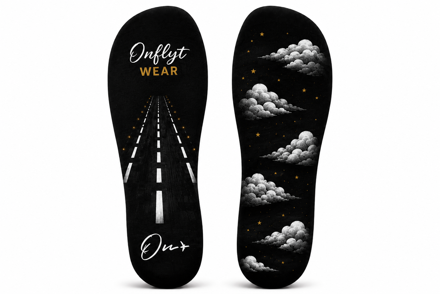 ONFLYT Wear Runway & Clouds Aviation Socks